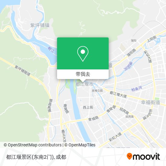 都江堰景区(东南2门)地图