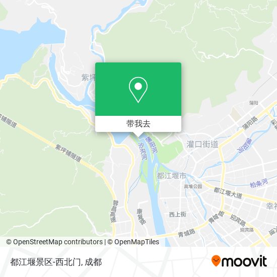 都江堰景区-西北门地图