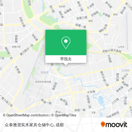 众泰雅居实木家具仓储中心地图