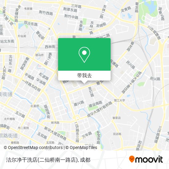 洁尔净干洗店(二仙桥南一路店)地图