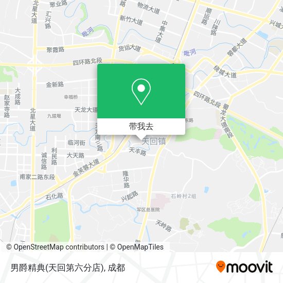 男爵精典(天回第六分店)地图