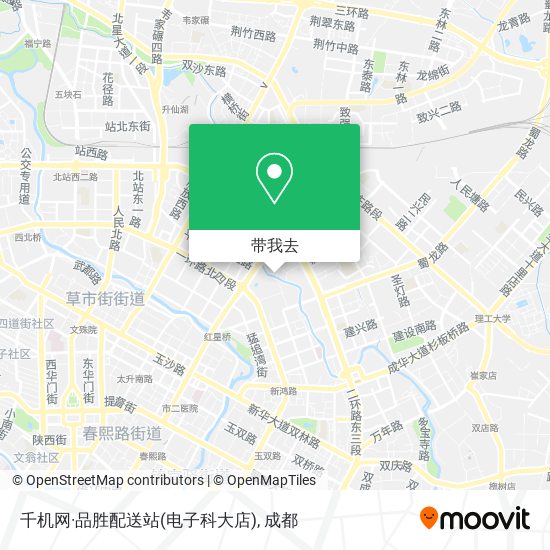 千机网·品胜配送站(电子科大店)地图