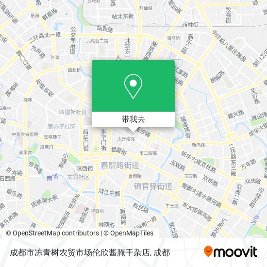 成都市冻青树农贸市场伦欣酱腌干杂店地图