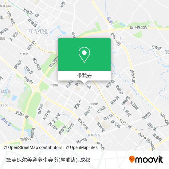 黛芙妮尔美容养生会所(犀浦店)地图
