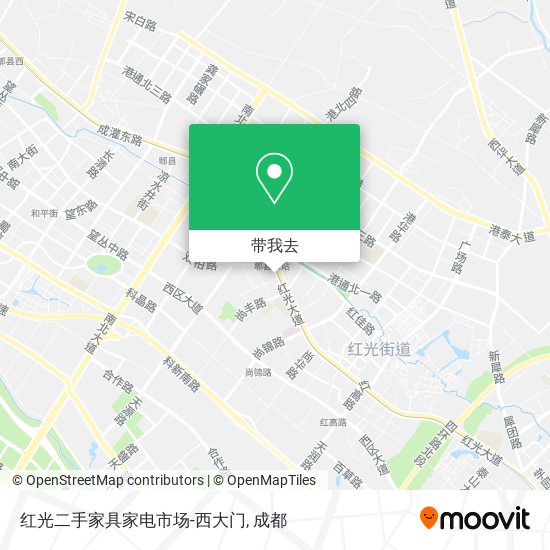 红光二手家具家电市场-西大门地图