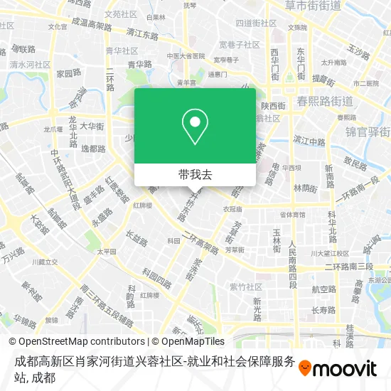 成都高新区肖家河街道兴蓉社区-就业和社会保障服务站地图