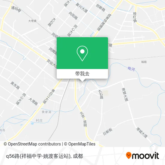 q56路(祥福中学-姚渡客运站)地图