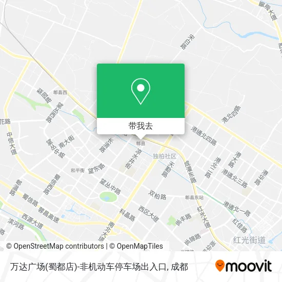 万达广场(蜀都店)-非机动车停车场出入口地图
