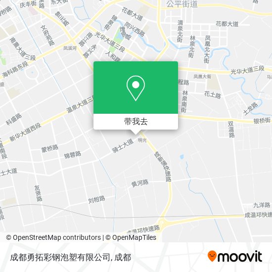 成都勇拓彩钢泡塑有限公司地图