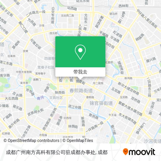 成都广州南方高科有限公司驻成都办事处地图