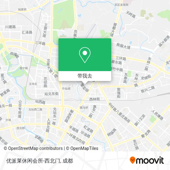 优派莱休闲会所-西北门地图