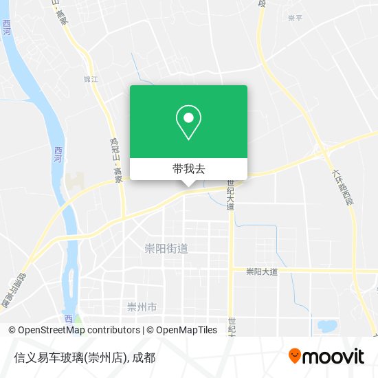 信义易车玻璃(崇州店)地图