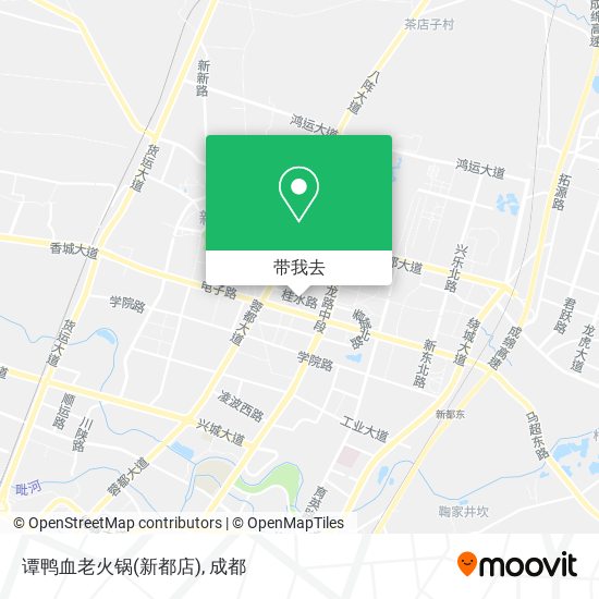谭鸭血老火锅(新都店)地图