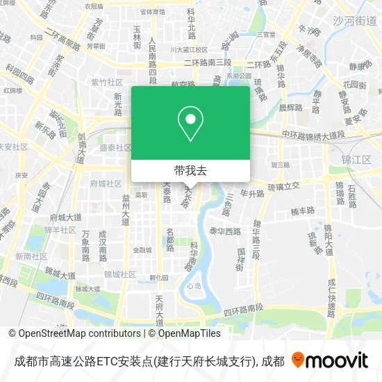 成都市高速公路ETC安装点(建行天府长城支行)地图