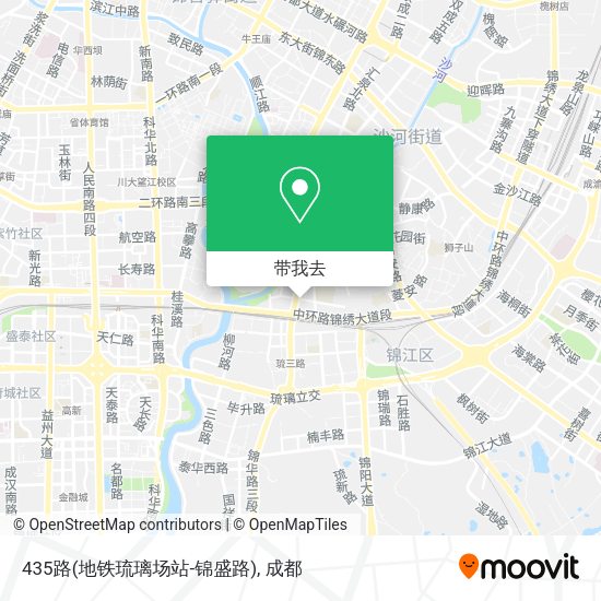 435路(地铁琉璃场站-锦盛路)地图