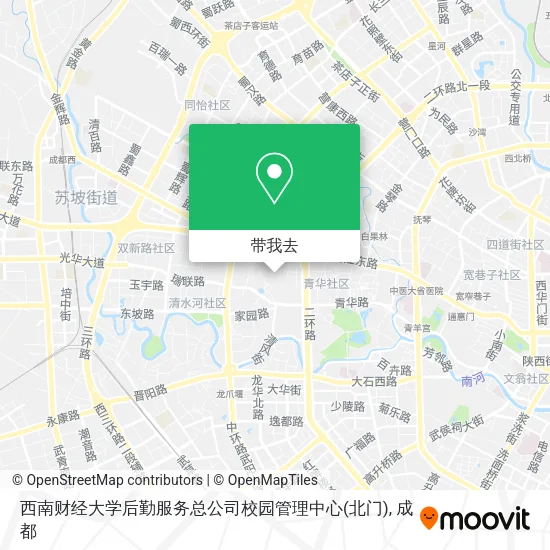 西南财经大学后勤服务总公司校园管理中心(北门)地图