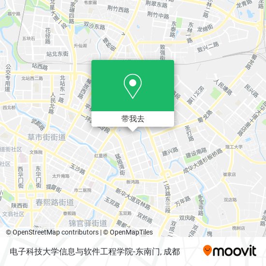 电子科技大学信息与软件工程学院-东南门地图