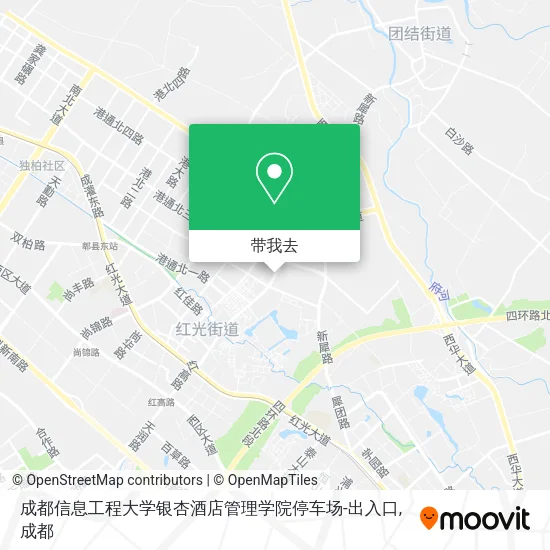 成都信息工程大学银杏酒店管理学院停车场-出入口地图