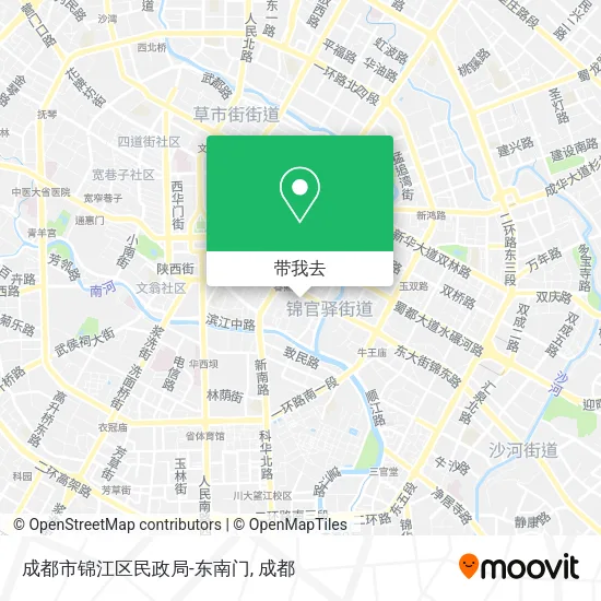 成都市锦江区民政局-东南门地图