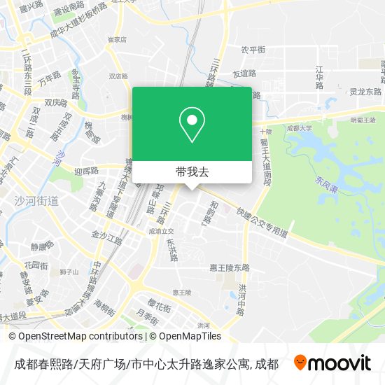 成都春熙路/天府广场/市中心太升路逸家公寓地图