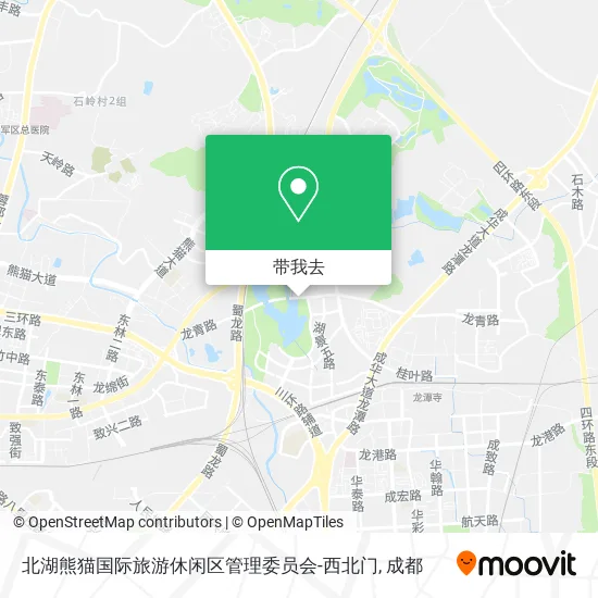 北湖熊猫国际旅游休闲区管理委员会-西北门地图