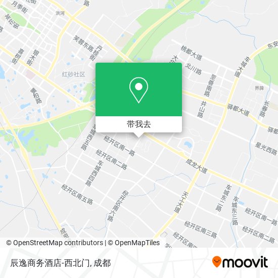 辰逸商务酒店-西北门地图