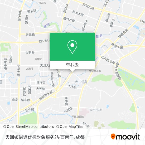 天回镇街道优抚对象服务站-西南门地图