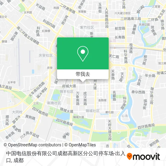 中国电信股份有限公司成都高新区分公司停车场-出入口地图