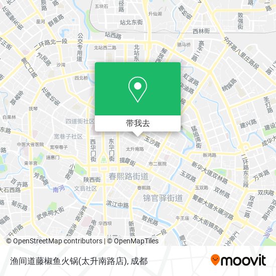 渔间道藤椒鱼火锅(太升南路店)地图