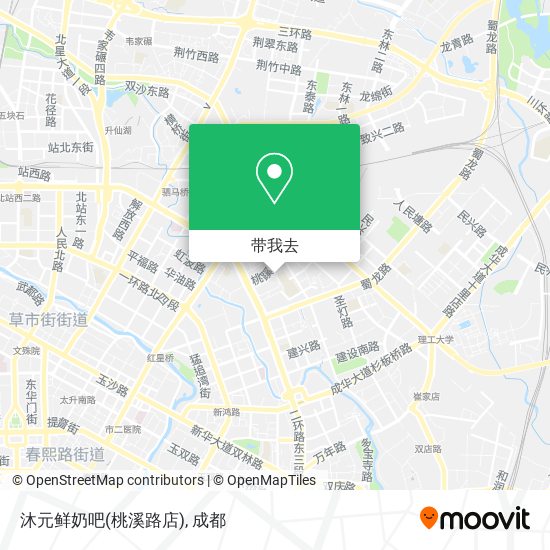 沐元鲜奶吧(桃溪路店)地图