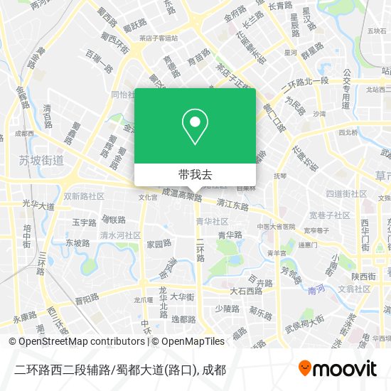 二环路西二段辅路/蜀都大道(路口)地图
