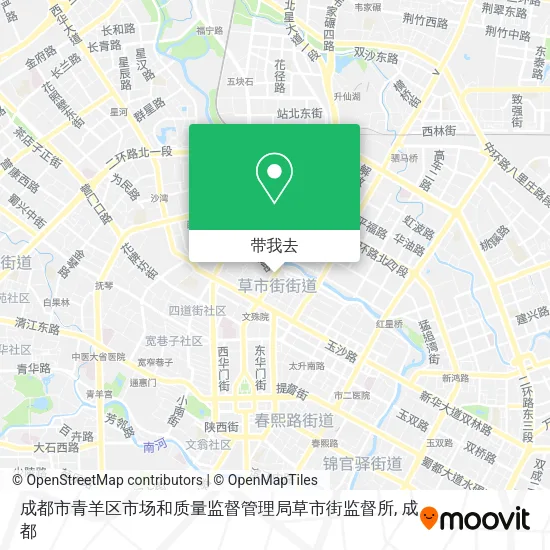 成都市青羊区市场和质量监督管理局草市街监督所地图