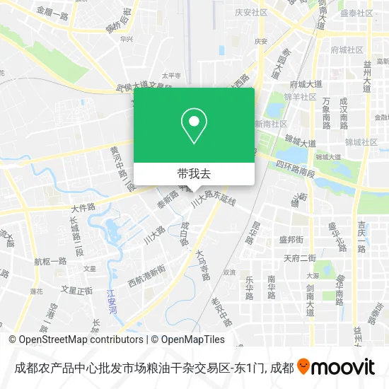 成都农产品中心批发市场粮油干杂交易区-东1门地图