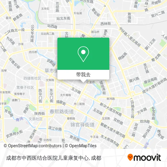 成都市中西医结合医院儿童康复中心地图