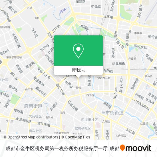 成都市金牛区税务局第一税务所办税服务厅一厅地图