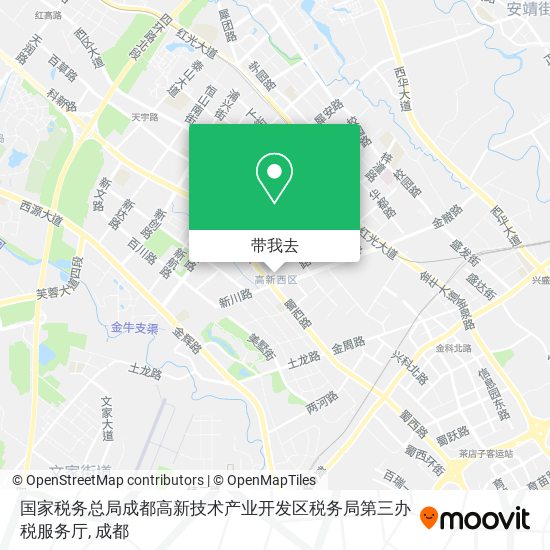 国家税务总局成都高新技术产业开发区税务局第三办税服务厅地图