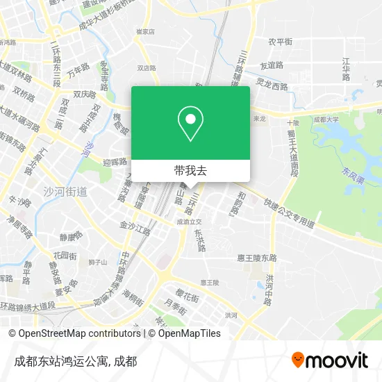 成都东站鸿运公寓地图