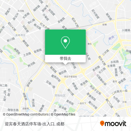 迎宾春天酒店停车场-出入口地图