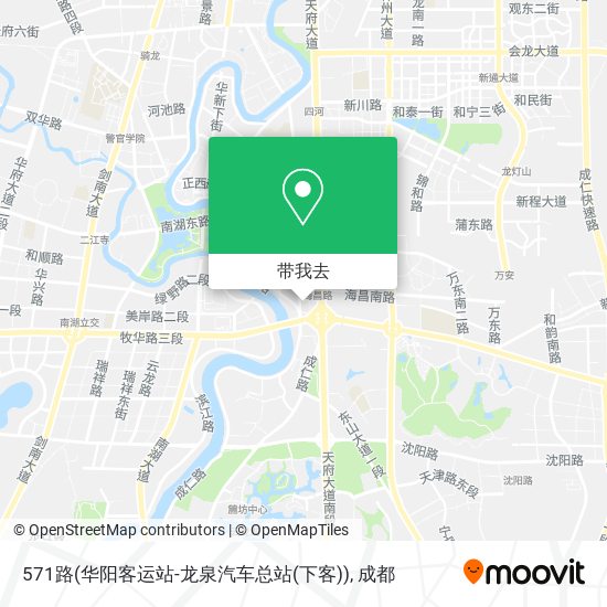 571路(华阳客运站-龙泉汽车总站(下客))地图