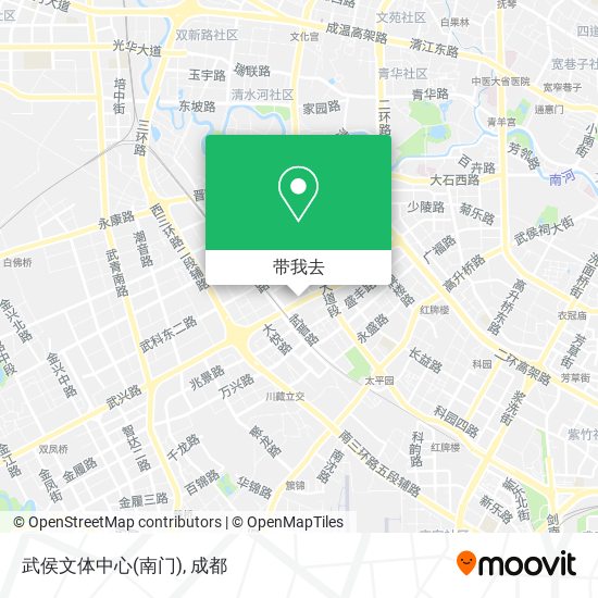 武侯文体中心(南门)地图