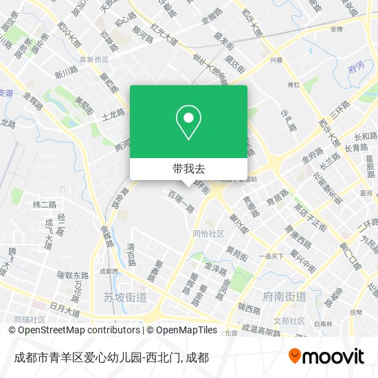 成都市青羊区爱心幼儿园-西北门地图