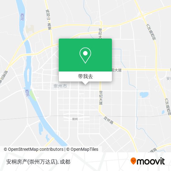 安桐房产(崇州万达店)地图