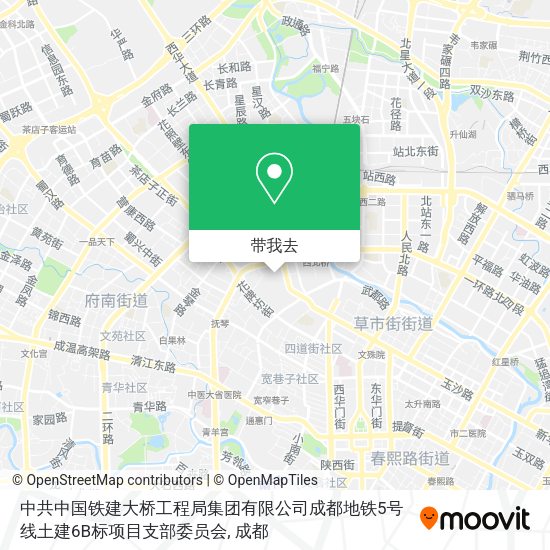 中共中国铁建大桥工程局集团有限公司成都地铁5号线土建6B标项目支部委员会地图