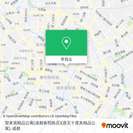 望来居精品公寓(成都春熙路店)(原五十度灰精品公寓)地图
