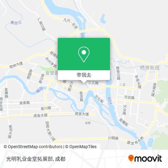光明乳业金堂拓展部地图