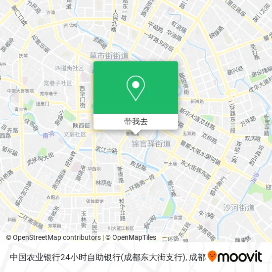 中国农业银行24小时自助银行(成都东大街支行)地图