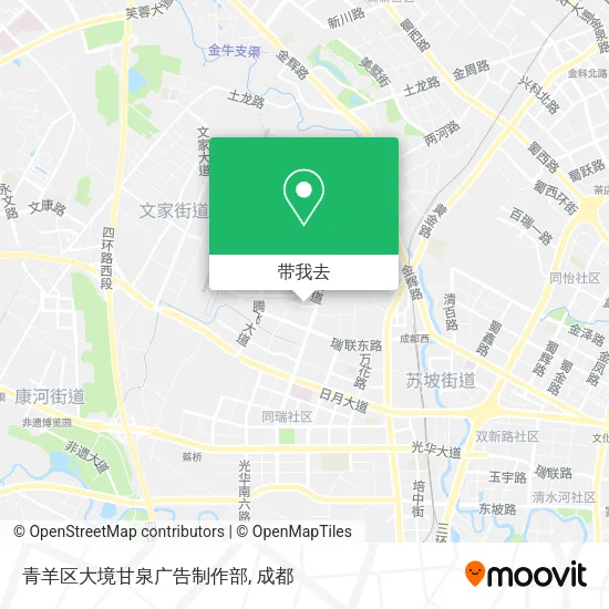 青羊区大境甘泉广告制作部地图