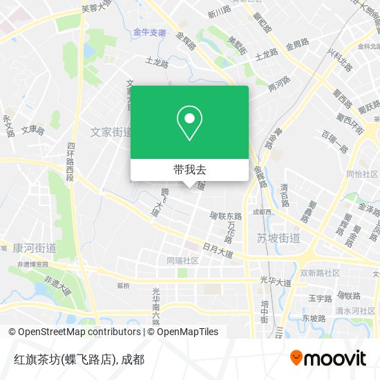 红旗茶坊(蝶飞路店)地图