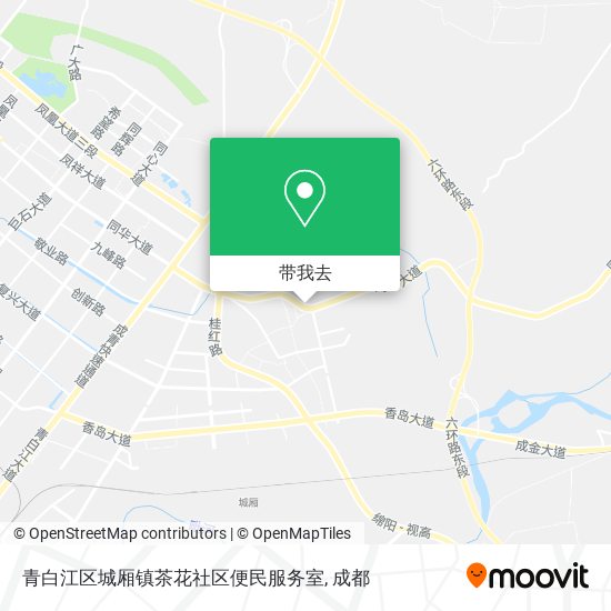 青白江区城厢镇茶花社区便民服务室地图