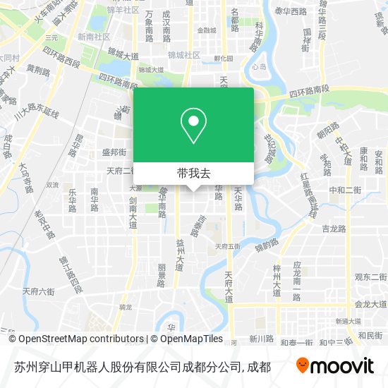 苏州穿山甲机器人股份有限公司成都分公司地图